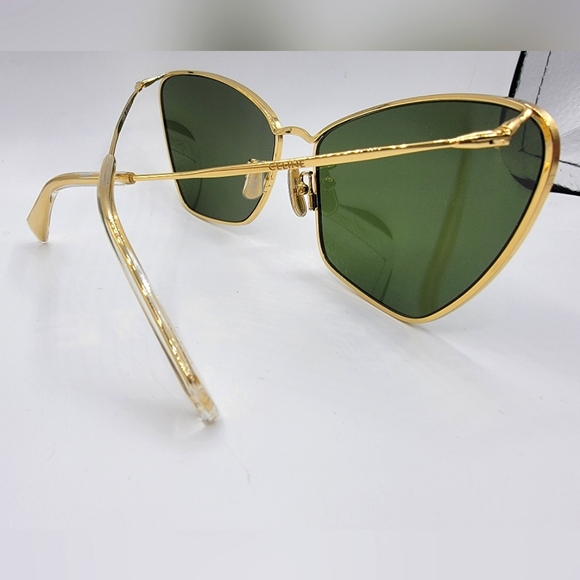 Celine Gold Metal Cat Eye Sunglasses Authentic Model cl40069u 30n 61 16140 3 - Picture 16 of 16
